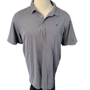 TRAVIS MATHEW Grey Performance‎ Golf Polo Size Lightweight XXL